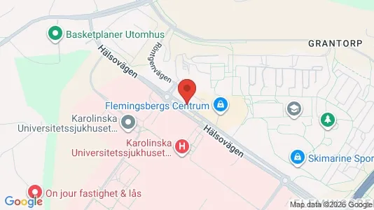Affärslokaler att hyra i Huddinge - kort over placeringen