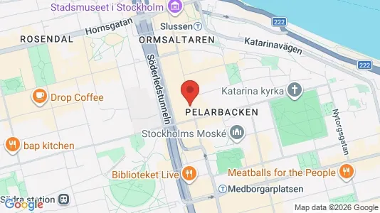 Kontorslokaler att hyra i Södermalm - kort over placeringen