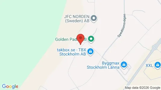 Lagerlokaler att hyra i Huddinge - kort over placeringen