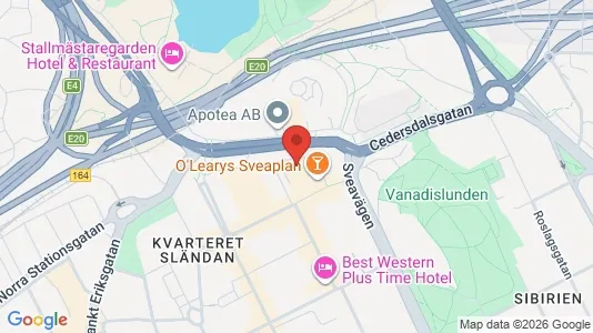 Kontorslokaler att hyra i Vasastan - kort over placeringen