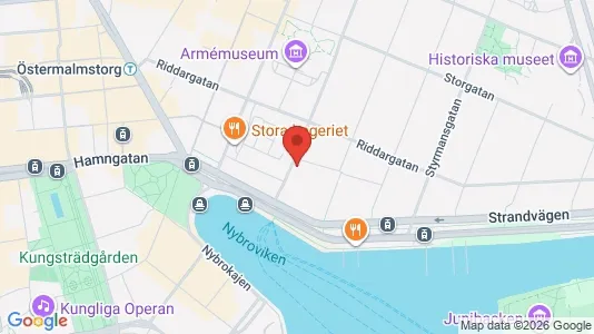 Kontorslokaler att hyra i Östermalm - kort over placeringen