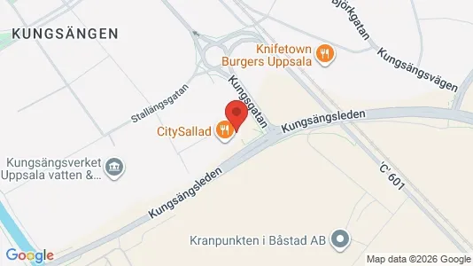 Kontorslokaler att hyra i Uppsala - kort over placeringen