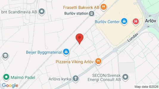Lagerlokaler att hyra i Burlöv - kort over placeringen