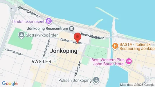 Kontorslokaler att hyra i Jönköping - kort over placeringen