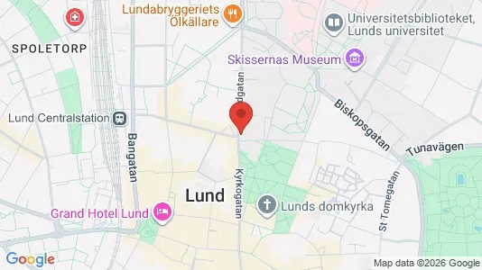 Kontorslokaler att hyra i Lund - kort over placeringen