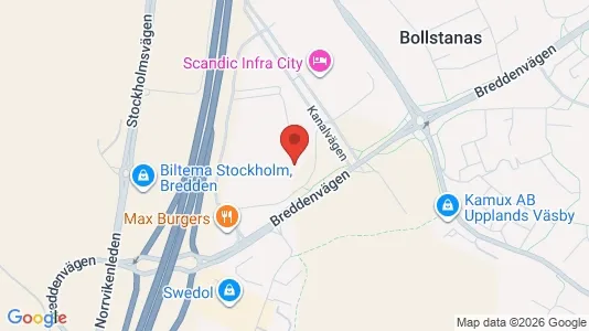 Kontorslokaler att hyra i Upplands Väsby - kort over placeringen