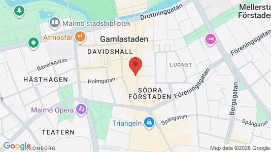 Kontorslokaler att hyra i Malmö Centrum - kort over placeringen