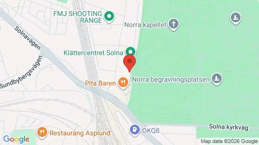 Kontorslokaler att hyra i Solna - kort over placeringen