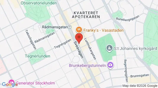Kontorslokaler att hyra i Stockholm Innerstad - kort over placeringen