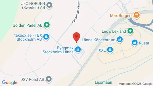 Industrilokaler att hyra i Huddinge - kort over placeringen