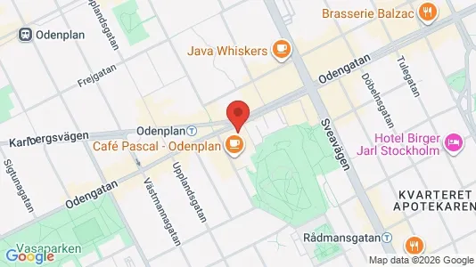 Kontorslokaler att hyra i Vasastan - kort over placeringen