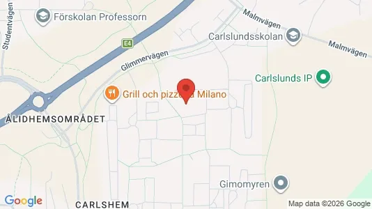 Lagerlokaler att hyra i Umeå - kort over placeringen