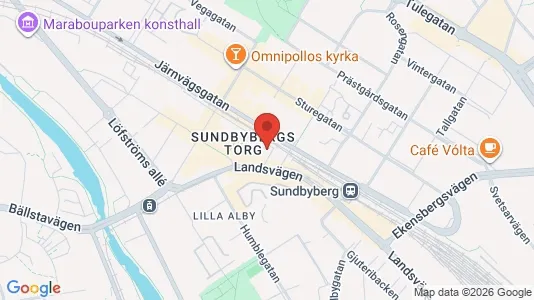 Affärslokaler att hyra i Sundbyberg - kort over placeringen