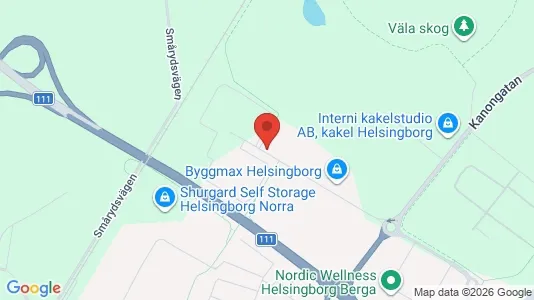 Lagerlokaler att hyra i Helsingborg - kort over placeringen