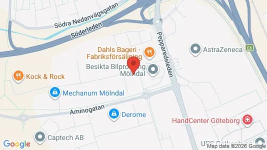 Kontorslokaler att hyra i Mölndal - kort over placeringen