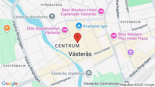 Kontorslokaler att hyra i Västerås - kort over placeringen