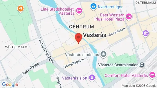 Kontorslokaler att hyra i Västerås - kort over placeringen