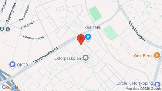 Kontorslokaler att hyra i Norrköping - kort over placeringen