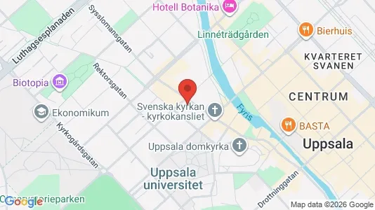 Kontorslokaler att hyra i Uppsala - kort over placeringen