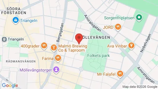 Lagerlokaler att hyra i Malmö Centrum - kort over placeringen
