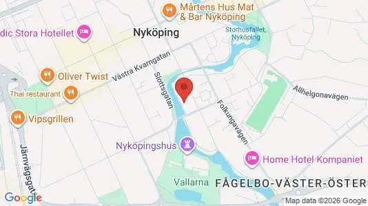 Affärslokaler att hyra i Nyköping - kort over placeringen