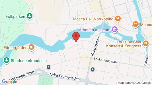 Kontorslokaler att hyra i Norrköping - kort over placeringen