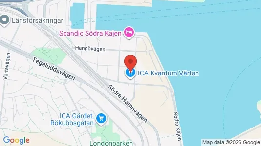 Kontorslokaler att hyra i Gärdet/Djurgården - kort over placeringen