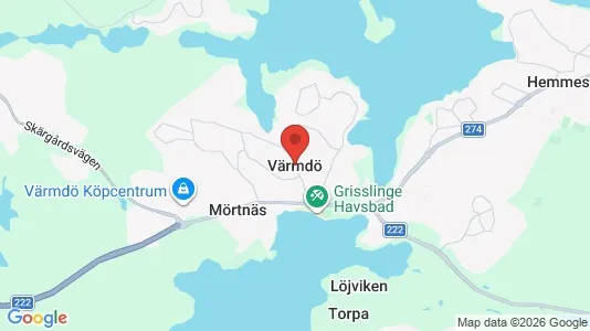 Restauranglokaler att hyra i Värmdö - kort over placeringen