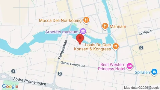 Affärslokaler att hyra i Norrköping - kort over placeringen