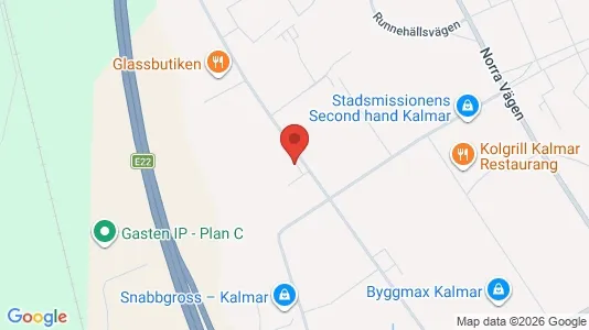 Industrilokaler att hyra i Kalmar - kort over placeringen