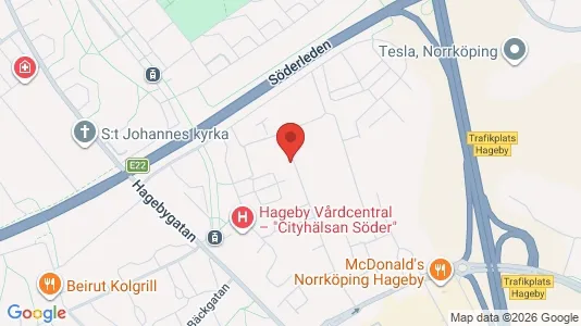 Affärslokaler att hyra i Norrköping - kort over placeringen