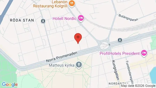 Affärslokaler att hyra i Norrköping - kort over placeringen