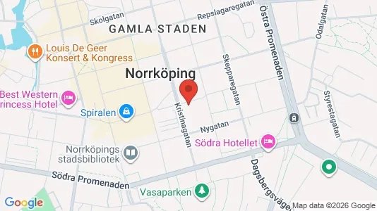 Affärslokaler att hyra i Norrköping - kort over placeringen