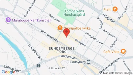 Lagerlokaler att hyra i Sundbyberg - kort over placeringen