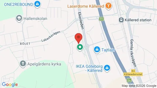 Kontorslokaler att hyra i Mölndal - kort over placeringen