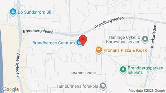 Industrilokaler att hyra i Haninge - kort over placeringen