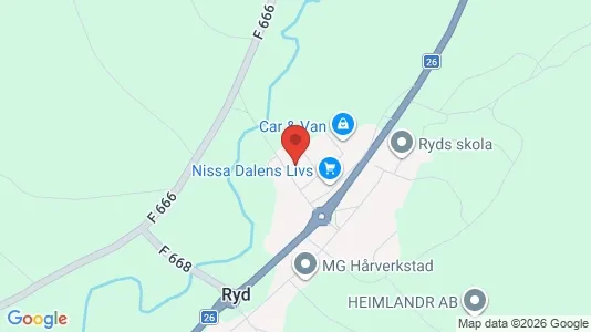 Affärslokaler att hyra i Jönköping - kort over placeringen