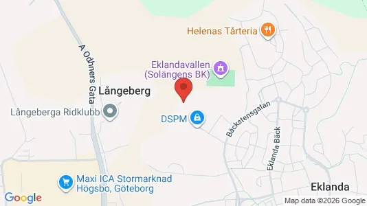 Affärslokaler att hyra i Mölndal - kort over placeringen