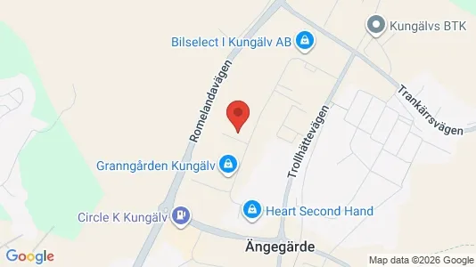 Industrilokaler att hyra i Kungälv - kort over placeringen