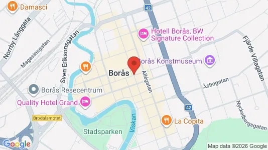 Kontorslokaler att hyra i Borås - kort over placeringen