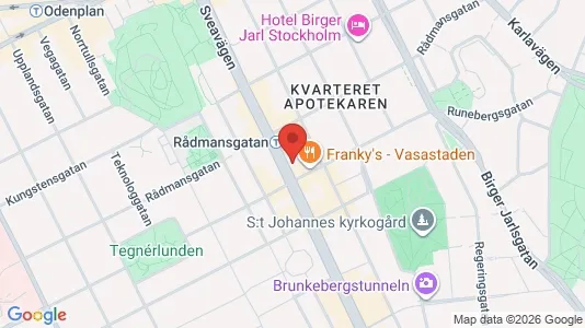Kontorslokaler att hyra i Vasastan - kort over placeringen