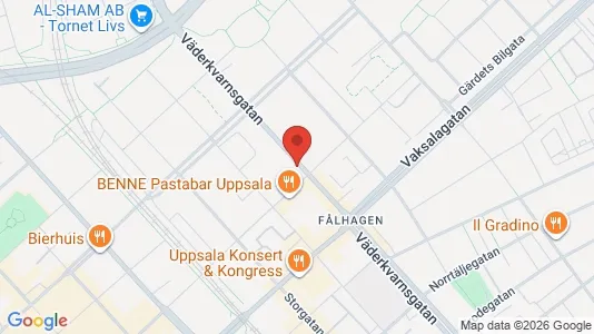 Kontorslokaler att hyra i Uppsala - kort over placeringen