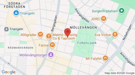 Lagerlokaler att hyra i Malmö Centrum - kort over placeringen