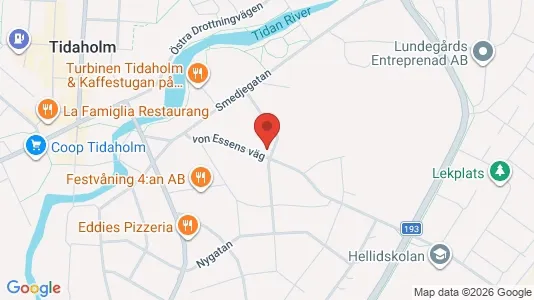 Industrilokaler att hyra i Tidaholm - kort over placeringen