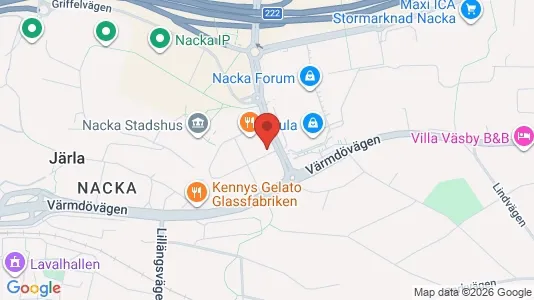 Kontorslokaler att hyra i Nacka - kort over placeringen
