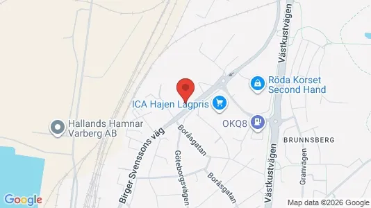 Kontorslokaler att hyra i Varberg - kort over placeringen