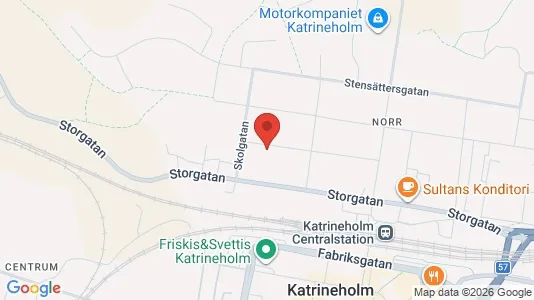 Lagerlokaler att hyra i Katrineholm - kort over placeringen