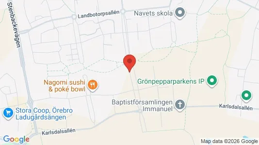 Kontorslokaler att hyra i Örebro - kort over placeringen