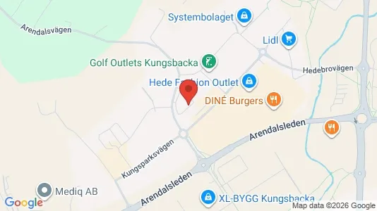 Lagerlokaler att hyra i Kungsbacka - kort over placeringen