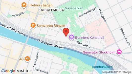 Kontorslokaler att hyra i Vasastan - kort over placeringen